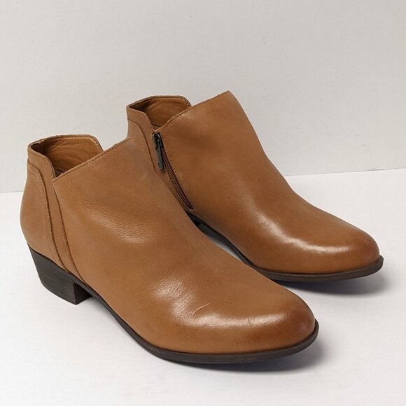 Lucky Brand Barlina Ankle Boots, Latte Leather, Women's 10 - Picture 1 of 7